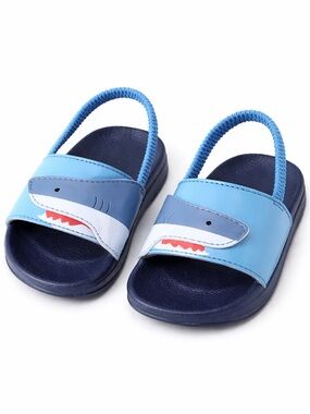 Shark sandals, toddler size 5/6